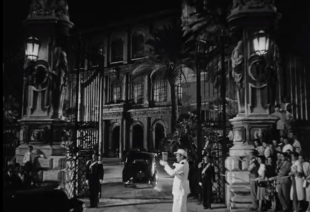 Authentic street scene near Palazzo Barberini capturing the grand entrance of the palace.